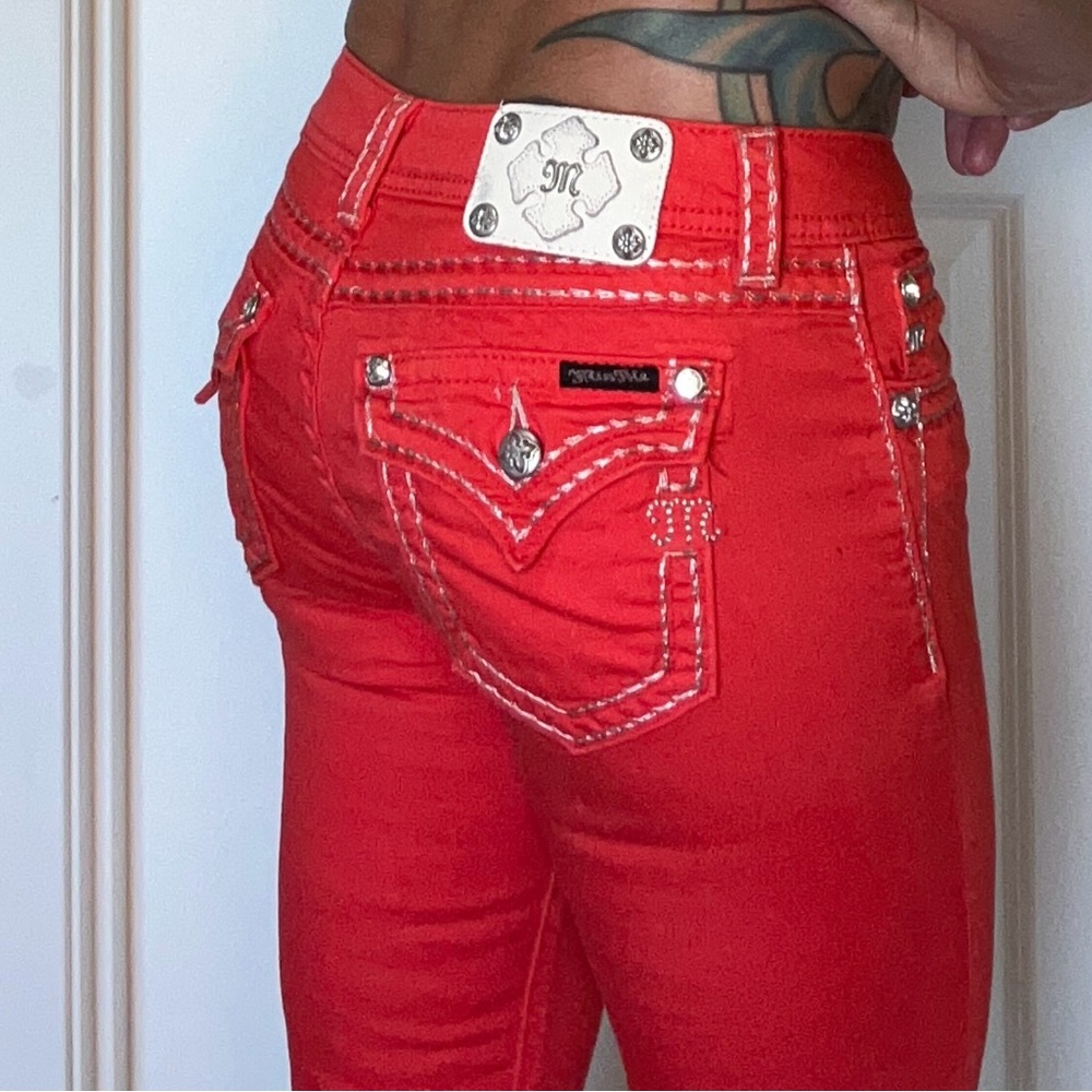 Miss Me Vibrant Red Skinny Jeans